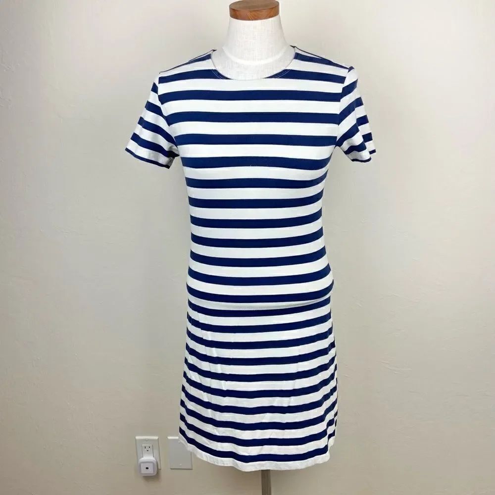 Vineyard Vines Stripe Back-Zip Short Sleeve Shirt Dress